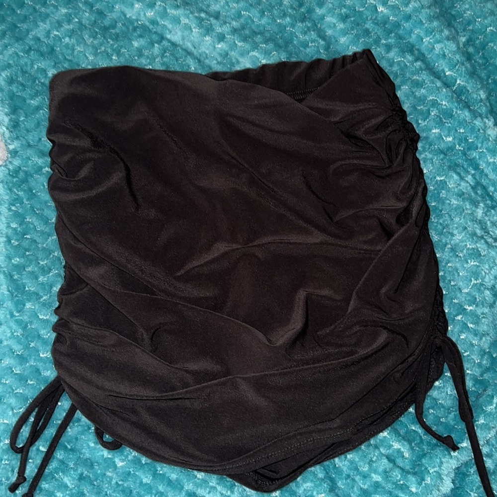 Black mini skirt